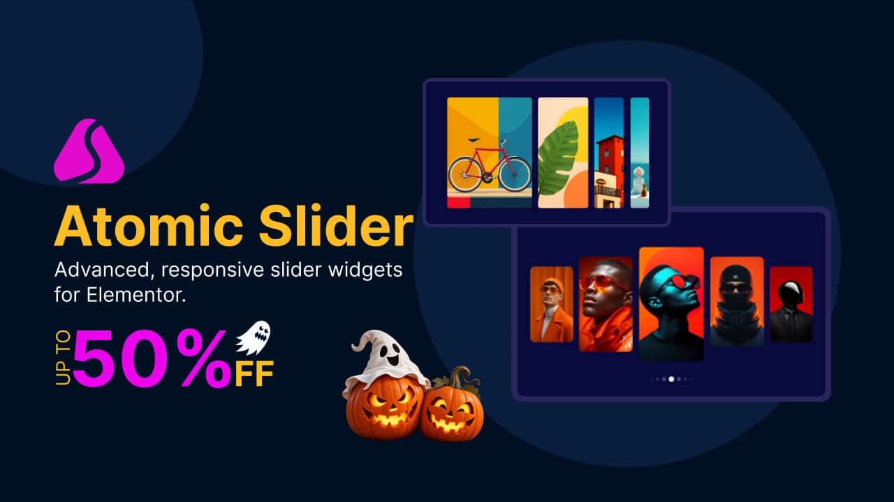 Atomic Slider responsive image carousel and hero layouts for Elementor