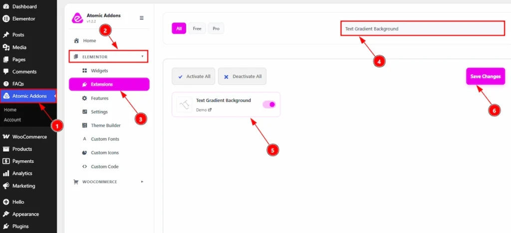 Enabling the Text Gradient Background Extension