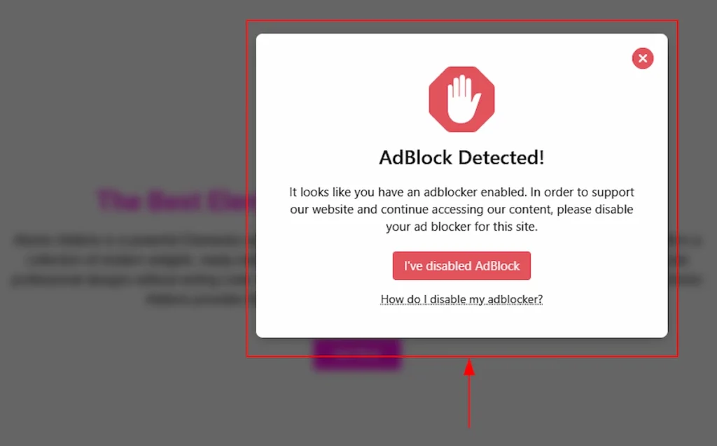 Final Preview of The AdBlock Detector Extension