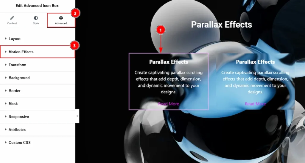 Place to Find the Parallax Effects Extension 01