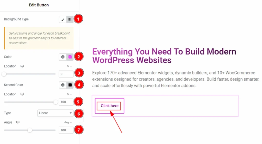 Button Widget (Gradient Background)