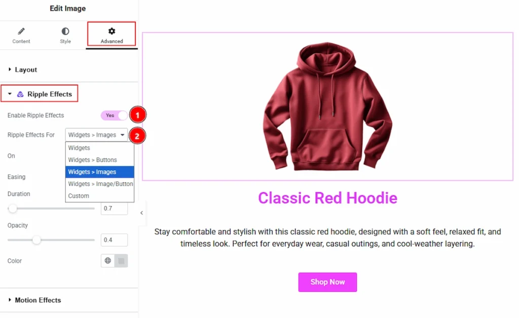 Ripple Effects Extension On Image 01