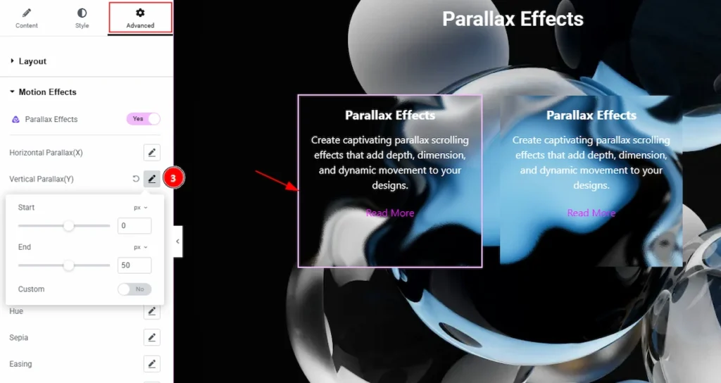 Using the Parallax Effects Extension 02