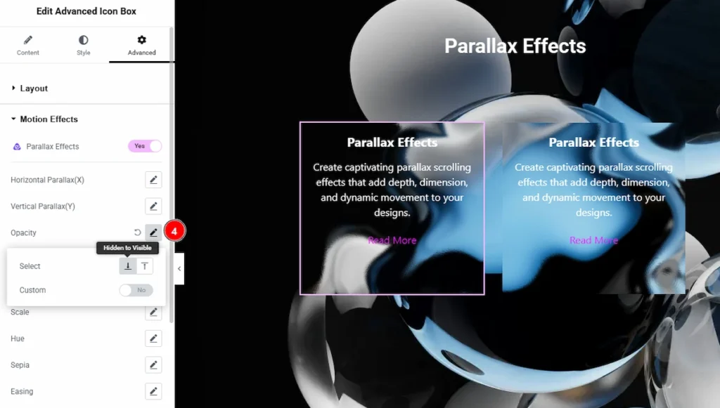 Using the Parallax Effects Extension 03