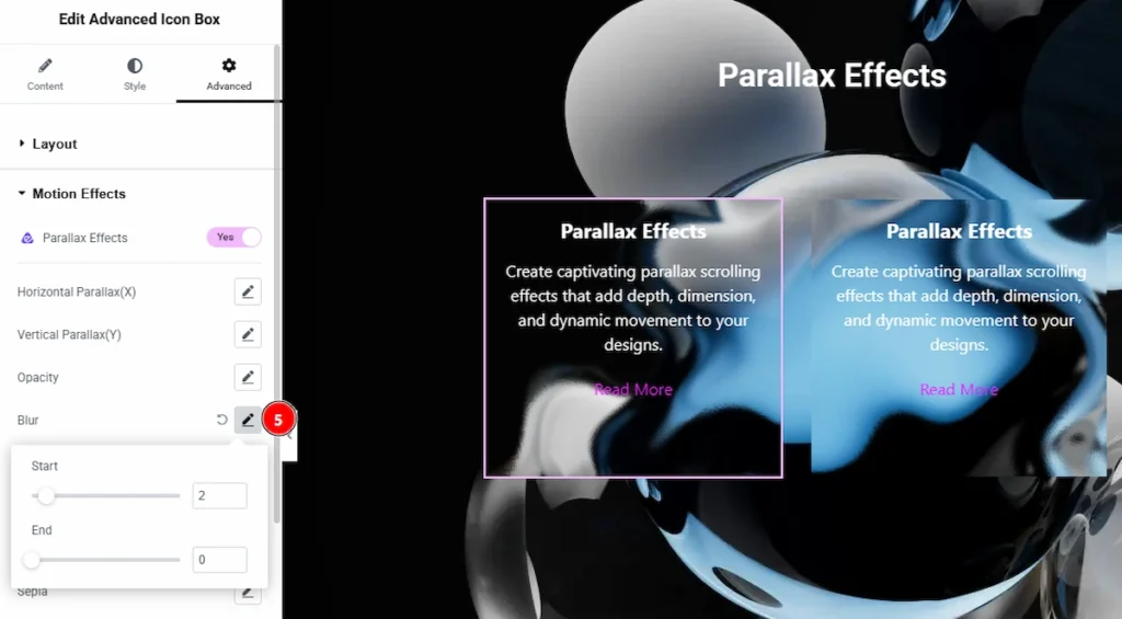 Using the Parallax Effects Extension 04