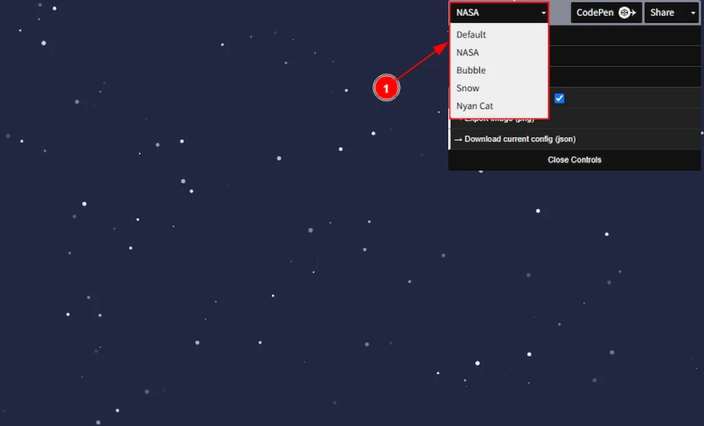 Configuring the Particles Extension 04