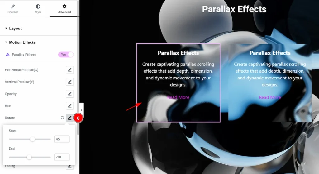 Using the Parallax Effects Extension 05