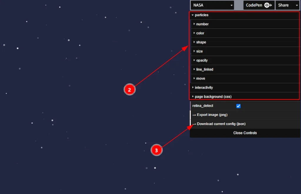 Configuring the Particles Extension 06