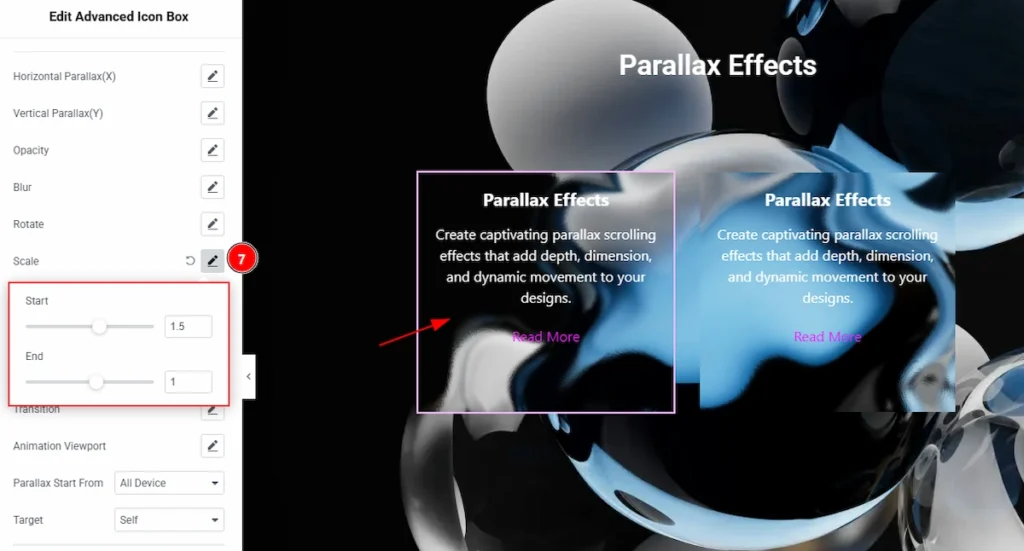 Using the Parallax Effects Extension 06