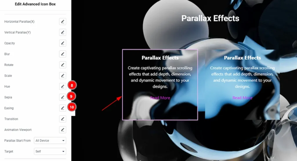 Using the Parallax Effects Extension 07