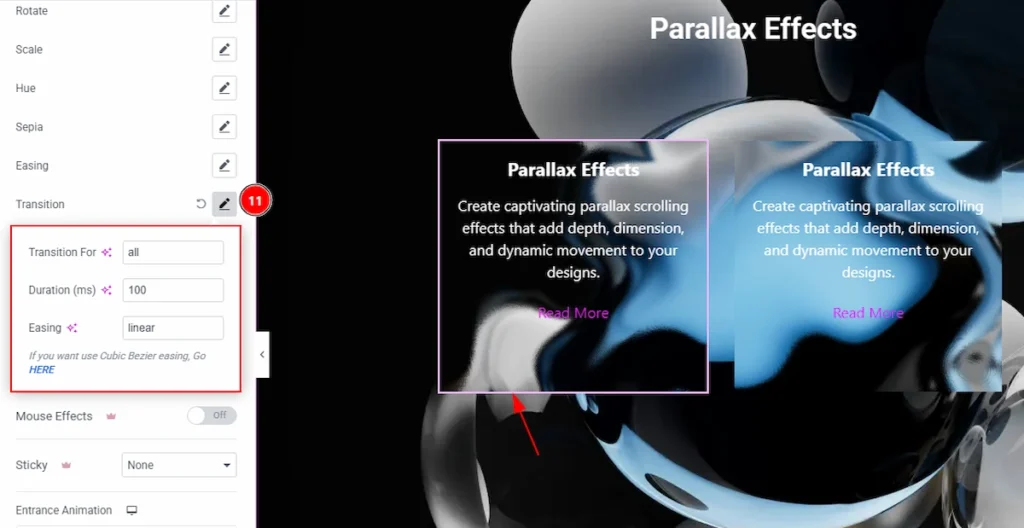 Using the Parallax Effects Extension 08