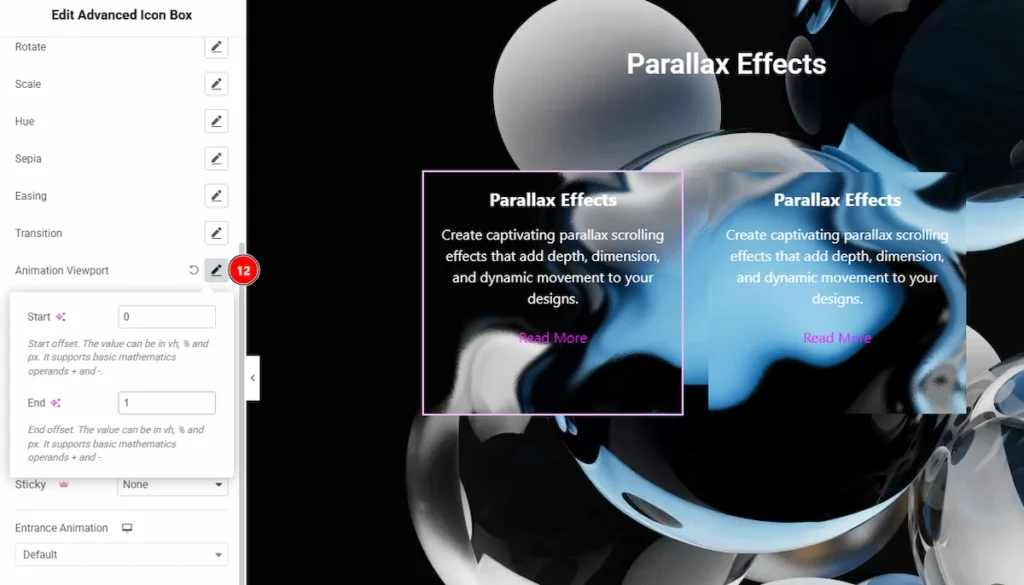 Using the Parallax Effects Extension 09
