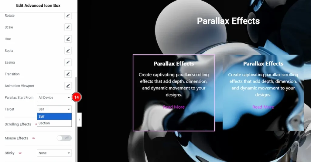 Using the Parallax Effects Extension 11