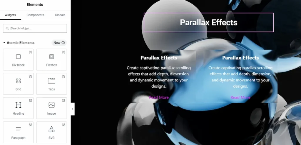 Primary Setup for Parallax Effects Extension